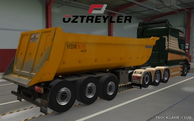 Мод "Owned Oztreyler Damper Trailer" для Euro Truck Simulator 2