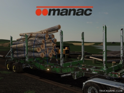 Мод "Manac 45ft Log Trailer" для Farming Simulator 2019