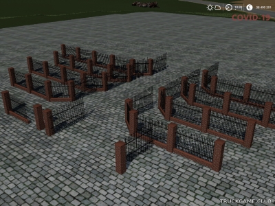 Мод "Placeable Brick Metal Fence Gates v1.1" для Farming Simulator 2019