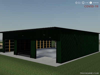 Мод "Placeable Large Pull Through Garages" для Farming Simulator 2019