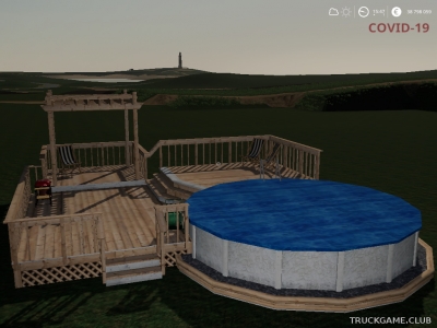 Мод "Placeable Garden Decking Pool v1.1" для Farming Simulator 2019
