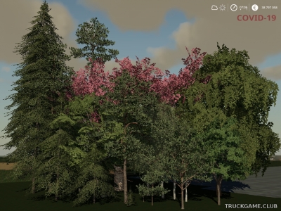 Мод "Placeable Tree Pack Tana" для Farming Simulator 2019