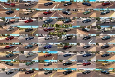 Мод "Ai traffic pack by Jazzycat v9.4.1" для American Truck Simulator