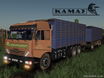 Мод "КамАЗ-53215 и НефАЗ-8332 v1.1" для Farming Simulator 2019