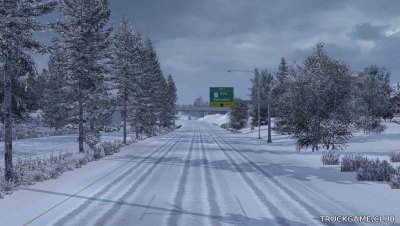 Мод "Frosty Winter Weather Mod v3.0" для American Truck Simulator