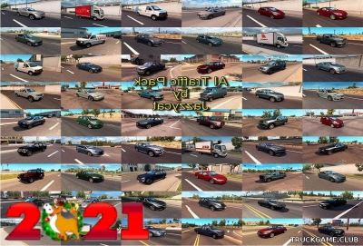 Мод "Ai traffic pack by Jazzycat v9.8" для American Truck Simulator