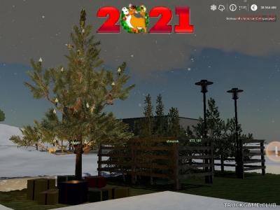 Мод "Placeable Christmas Market Tree" для Farming Simulator 2019
