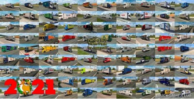 Мод "Painted bdf traffic pack by Jazzycat v9.0" для Euro Truck Simulator 2