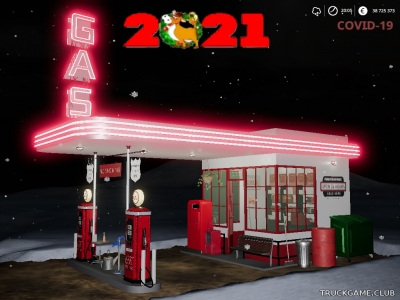 Мод "Placeable Old Gas Station" для Farming Simulator 2019