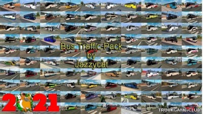 Мод "Bus traffic pack by Jazzycat v10.9" для Euro Truck Simulator 2