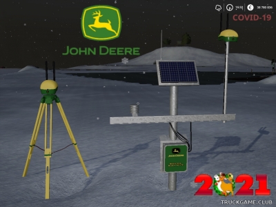 Мод "Placeable John Deere RTK Stations Pack" для Farming Simulator 2019