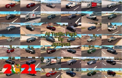 Мод "Ai traffic pack by Jazzycat v9.9" для American Truck Simulator