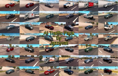 Мод "Ai traffic pack by Jazzycat v10.0" для American Truck Simulator