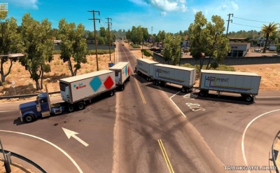 Мод "Multiple trailers in traffic v9.0" для American Truck Simulator