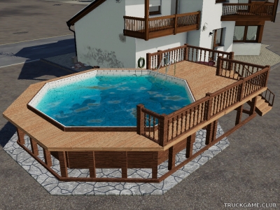 Мод "Placeable Wooden Pool Deck v1.0" для Farming Simulator 2019
