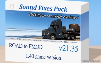 Мод "Sound Fixes Pack v21.35" для American Truck Simulator