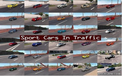 Мод "Sport Cars Traffic Pack by TrafficManiac v8.8" для American Truck Simulator