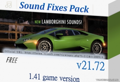 Мод "Sound Fixes Pack v21.72" для American Truck Simulator