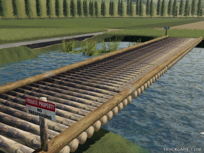 Мод "Placeable Log Bridge Pack v1.0" для Farming Simulator 2019