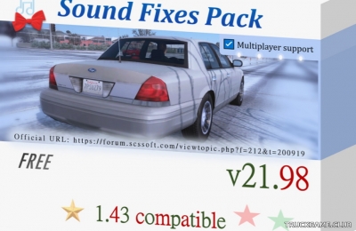 Мод "Sound Fixes Pack v21.98" для American Truck Simulator