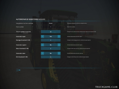 Мод "Auto Repair v2.0.0.5" для Farming Simulator 22