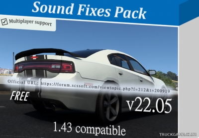 Мод "Sound Fixes Pack v22.05" для American Truck Simulator