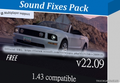 Мод "Sound Fixes Pack v22.09" для American Truck Simulator