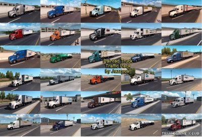 Мод "Painted truck traffic pack by Jazzycat v4.9" для American Truck Simulator