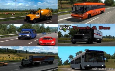 Мод "GTA V Truck & Bus Traffic Pack" для Euro Truck Simulator 2