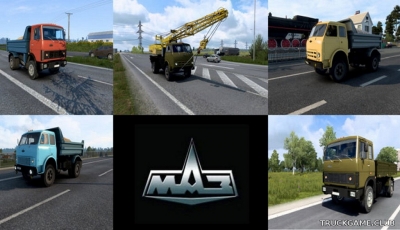 Мод "МАЗ traffic pack" для Euro Truck Simulator 2