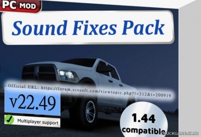 Мод "Sound Fixes Pack v22.49" для American Truck Simulator