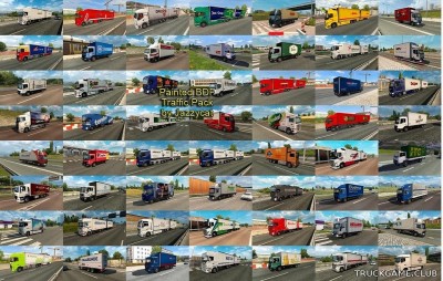 Мод "Painted bdf traffic pack by Jazzycat v12.9.1" для Euro Truck Simulator 2