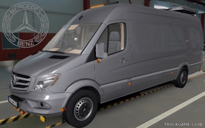 Мод "Mercedes Sprinter Panelvan" для Euro Truck Simulator 2