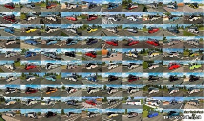 Мод "Bus traffic pack by Jazzycat v15.4" для Euro Truck Simulator 2