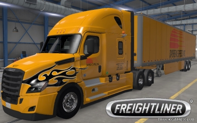 Мод "Freightliner Cascadia & Trailer Daybreak Skin" для American Truck Simulator