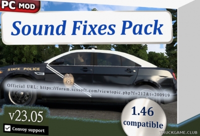 Мод "Sound Fixes Pack v23.05" для American Truck Simulator