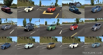 Мод "Fictional Cars Traffic Pack v1.9" для Euro Truck Simulator 2