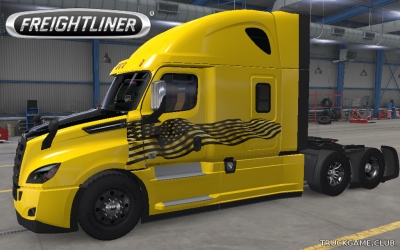 Мод "Freightliner Cascadia Yellow Skin" для American Truck Simulator