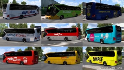 Мод "Ai Traffic Bus Skins v2.1" для Euro Truck Simulator 2