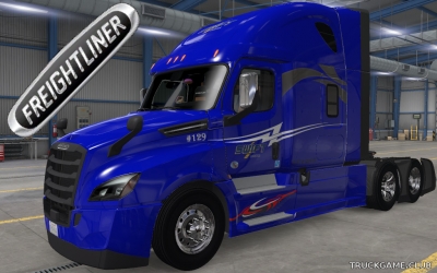 Мод "Freightliner Cascadia Blue Swift Skin" для American Truck Simulator