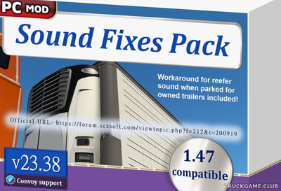 Мод "Sound Fixes Pack v23.38" для American Truck Simulator
