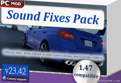 Мод "Sound Fixes Pack v23.42" для Euro Truck Simulator 2