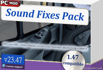 Мод "Sound Fixes Pack v23.47" для Euro Truck Simulator 2