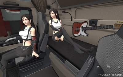 Мод "Tifa Lockhart Co-Driver v1.0" для Euro Truck Simulator 2