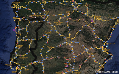 Мод "Fullscreen World Map" для Euro Truck Simulator 2