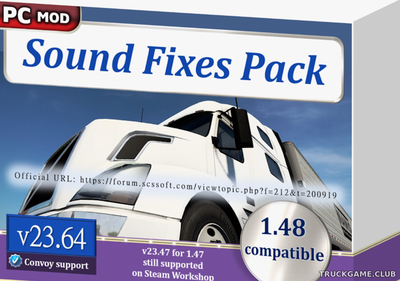 Мод "Sound Fixes Pack v23.64" для American Truck Simulator