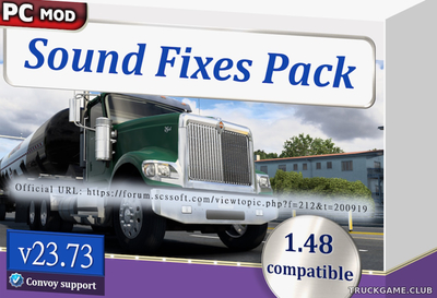 Мод "Sound Fixes Pack v23.73" для American Truck Simulator