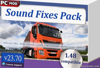 Мод "Sound Fixes Pack v23.70" для Euro Truck Simulator 2