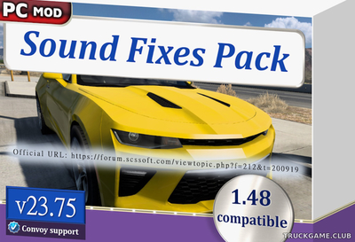 Мод "Sound Fixes Pack v23.75" для American Truck Simulator