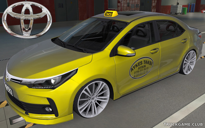 Мод "Toyota Corolla 2018 Taxi" для Euro Truck Simulator 2